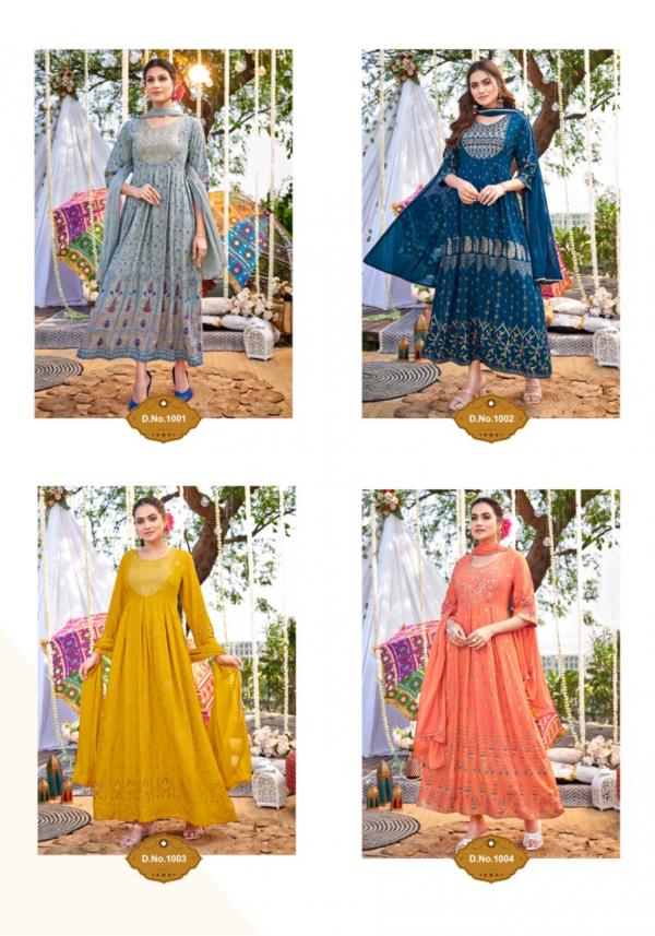 Wanna Dastoor Rayon Fancy Long Kurti With Dupatta 